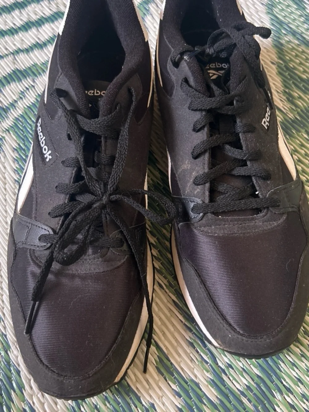 Reebok Black and White Low-Top Athletic Sneakers